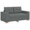 vidaXL 2 Piece Sofa Set with Cushions Dark Grey Fabric