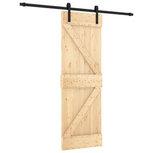 vidaXL Sliding Door 70 x 210 cm Solid Pine Wood (Untreated)