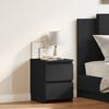 vidaXL Bedside Cabinet Black 30x30x40 cm Engineered Wood