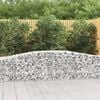 vidaXL Arched Gabion Baskets 3 pcs 400x50x60/80 cm Galvanised Iron