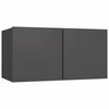 vidaXL 4 Piece TV Cabinet Set Grey Engineered Wood