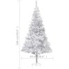 vidaXL Artificial Pre-lit Christmas Tree with Ball Set Silver 180 cm PET