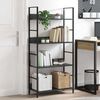 vidaXL 4-Layer Book Shelf Black 60x27.6x124.5 cm Engineered Wood