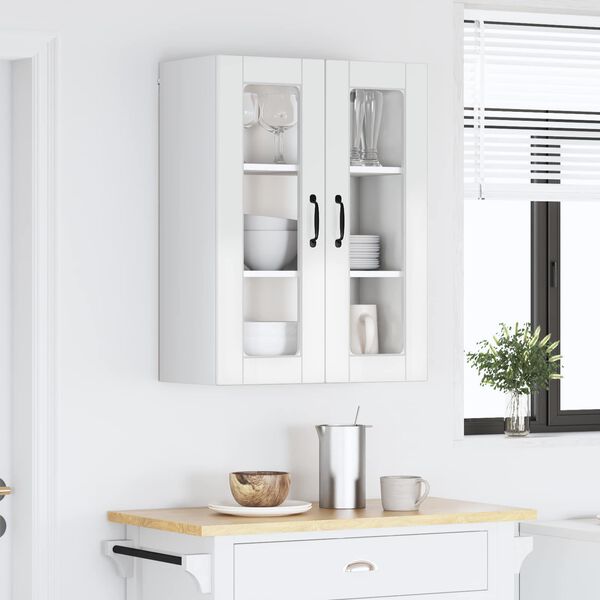 vidaXL Kitchen Cabinet with Shelf High Gloss White 60 x 31 x 80 cm