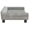 vidaXL Dog Bed Light Grey 100x50x21 cm Velvet