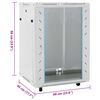 vidaXL 15U Network Cabinet with Swivel Feet 19" IP20 60x45x86 cm