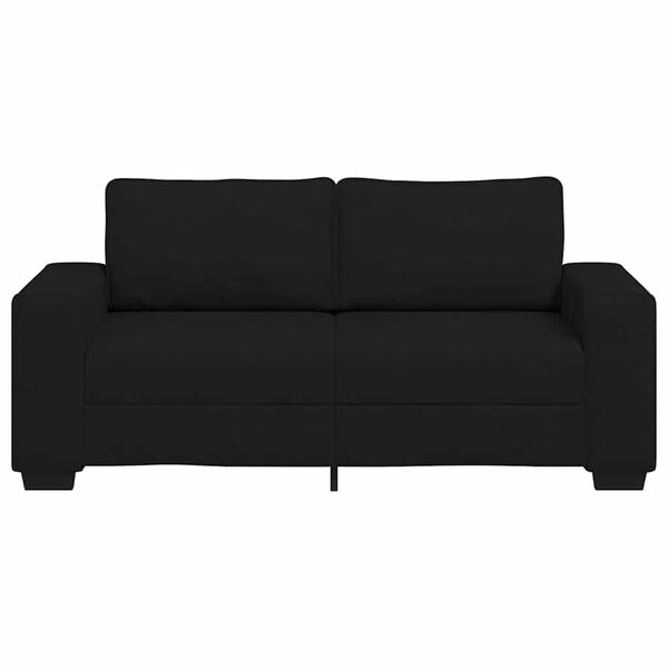 vidaXL 2-Seater Sofa Black 140 cm Fabric