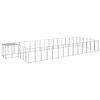vidaXL Dog Kennel | Silver and Silver Grey | PE, powder-coated steel | Large