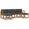 vidaXL Outdoor Sofa Set 6 pcs Natural and Anthracite