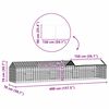 vidaXL Rabbit Cage Silver 400 x 78 x 78 cm Galvanised Steel