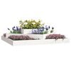 vidaXL Planter White 112x112x27 cm Solid Wood Pine