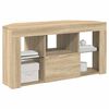 vidaXL Corner LED TV Cabinet Wall-mounted Sonoma Oak 100 x 40 x 50 cm