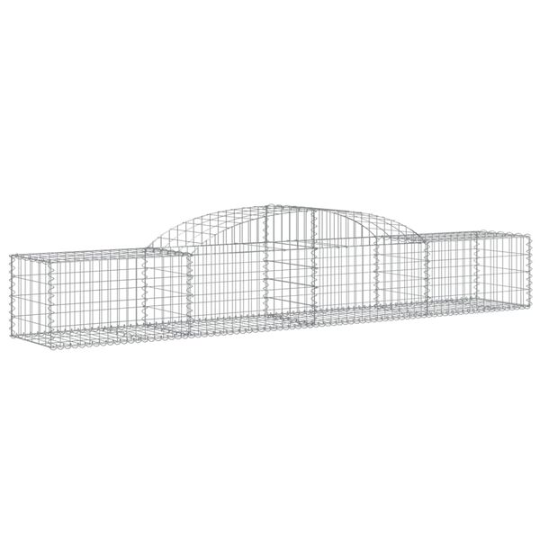 vidaXL Arched Gabion Baskets 8 pcs 300x50x40/60 cm Galvanised Iron