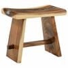 vidaXL Shower Stool Natural 50 x 30 x 44 cm Solid Suar Wood