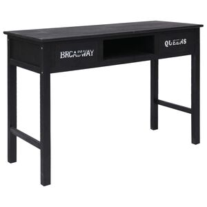 vidaXL Console Table Black 110x45x76 cm Wood