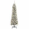 vidaXL Artificial Christmas Tree with 300 LEDs with Stand White 240 cm