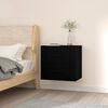 vidaXL Wall-mounted Bedside Cabinet Black 50x36x47 cm