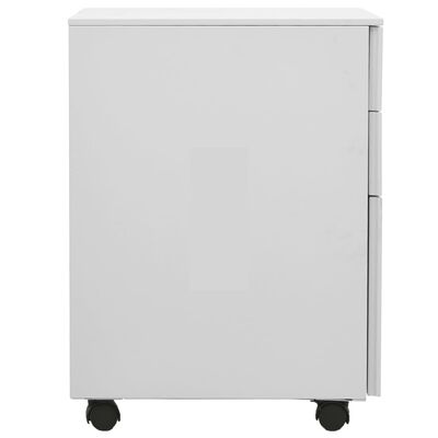 vidaXL Mobile File Cabinet Light Grey 39x45x60 cm Steel