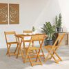 vidaXL Bistro Set Folding 5 pcs Oil Natural Solid Acacia Wood
