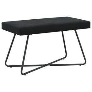 vidaXL Bench Black 80 x 40 x 45 cm Velvet