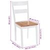 vidaXL Dining Chairs 6 pcs White Solid Rubber Wood