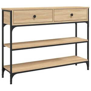 vidaXL Console Table | Sonoma Oak | Engineered Wood | Narrow | Adjustable Feet