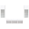 vidaXL 5 Piece TV Wall Units with LED White Engineered Wood