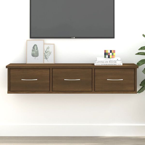 vidaXL Wall Cabinet Brown Oak 88x26x18.5 cm Engineered Wood