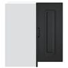 vidaXL Kitchen Wall Corner Cabinet Kalmar Black Engineered Wood