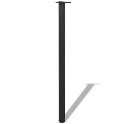4 Height Adjustable Table Legs Black 1100 mm