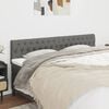 vidaXL Headboards Dark Grey 200x7x78/88 cm Fabric