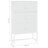 vidaXL Highboard White 80x35x135 cm Steel