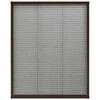 vidaXL Plisse Insect Screen for Windows Aluminium Brown 80x100 cm
