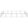 vidaXL Dog Kennel Silver 25 m&sup2; Steel