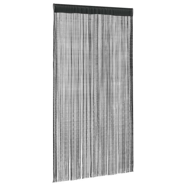 vidaXL String Curtains 2 pcs 100x250 cm Black