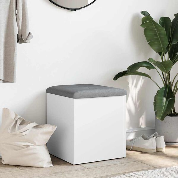 vidaXL Storage Bench White 42x42x45 cm Engineered Wood