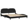 vidaXL Bed Frame "Viana" without Mattress Black 180x200 cm King Faux Leather