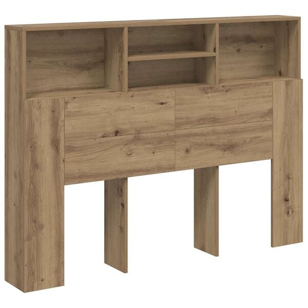 vidaXL Headboard Cabinet Artisan Oak 140x19x103.5 cm