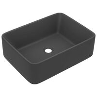 vidaXL Luxury Wash Basin Matt Dark Grey 41x30x12 cm Ceramic