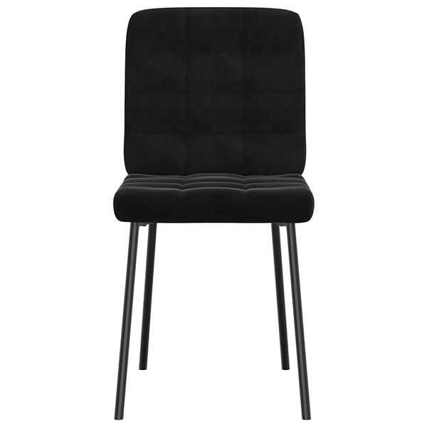 vidaXL Dining Chairs 6 pcs Black Velvet