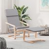 vidaXL Relaxing Chair with Footstool Light Grey Fabric