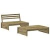 vidaXL 2 Piece Garden Lounge Set with Cushions Impregnated Wood Pine