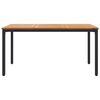 vidaXL Outdoor Tables Natural and black 150 x 90 x 75 cm