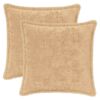 vidaXL Cushion Cover 2 pcs HOUTEN Cream 40 x 40 cm Faux Rabbit Fur