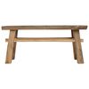 vidaXL Bench Mixed Recycled Wood and Solid Teak 100x28x43 cm