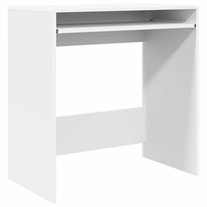 vidaXL Desk with Shelf White 77.5 x 43 x 79 cm Engineered Wood