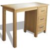 vidaXL Desk | Oak | Solid Oak Wood | Medium | Desk | Rectangular | Traditional
