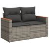 vidaXL 4 Piece Garden Sofa Set with Cushions Grey Poly Rattan