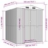 vidaXL Garden Shed Green 192x191x223 cm Galvanised Steel