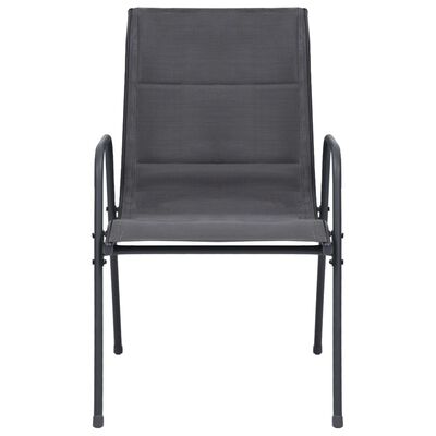 vidaXL Stackable Garden Chairs 4 pcs Steel and Textilene Anthracite